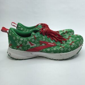 Brooks Green and Red Athletic Running Shoes